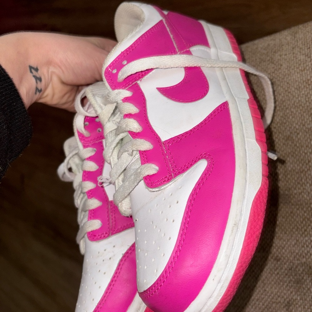 Nike Pink and White Sneakers